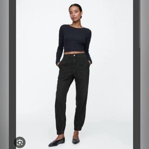 GAP high rise denim utiliry jogger style jeans